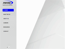 Tablet Screenshot of patoncontrols.com